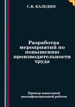 Обложка книги «Разработка мероприятий по повышению производительности труда» — Сергей Каледин