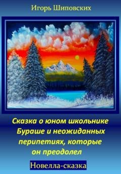 Обложка книги «Сказка о юном школьнике Бураше и неожиданных перипетиях, которые он преодолел» — Игорь Дасиевич Шиповских