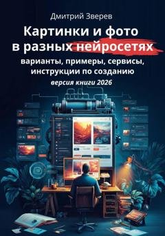 Обложка книги «Картинки и фото в разных нейросетях. Варианты, примеры, сервисы, инструкции по созданию. Версия 2026» — Дмитрий Зверев