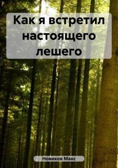 Обложка книги «Как я встретил настоящего лешего» — Макс Новиков
