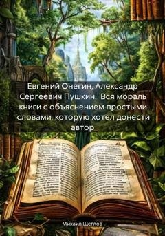 Обложка книги «Евгений Онегин, Александр Сергеевич Пушкин. Вся мораль книги с объяснением простыми словами, которую хотел донести автор» — Михаил Щеглов