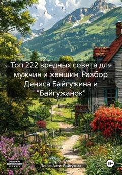 Обложка книги «Топ 222 вредных совета для мужчин и женщин. Разбор Дениса Байгужина и «Байгужанок»» — Денис Анти-Байгужин