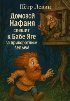 Обложка книги «Домовой Нафаня спешит к Бабе Яге за приворотным зельем» — Пётр Левин