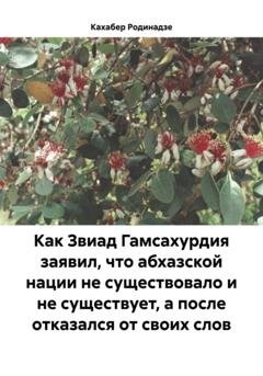 Обложка книги «Как Звиад Гамсахурдия заявил, что абхазской нации не существовало и не существует, а после отказался от своих слов» — Кахабер Отарович Родинадзе
