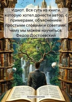 Обложка книги «Идиот. Вся суть из книги, которую хотел донести автор, с примерами, объяснением простыми словами и советами, чему мы можем научиться. Федор Достоевский» — Михаил Щеглов